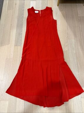 Akris Punto Sleeveless High-Low Dress in Red